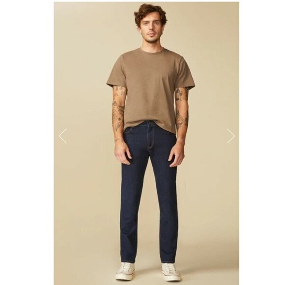 Warp+Weft Men's Jeans Amsterdam Midnight Dark Wash Size 35 x 34 Stretch AMS NWT - Picture 1 of 5